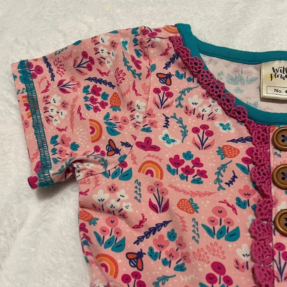 Wildflowers Size 4 Dress Happy Dress Pink Wild Flowers